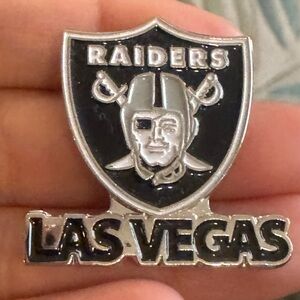 Raiders Las Vegas Silver and Black Pin